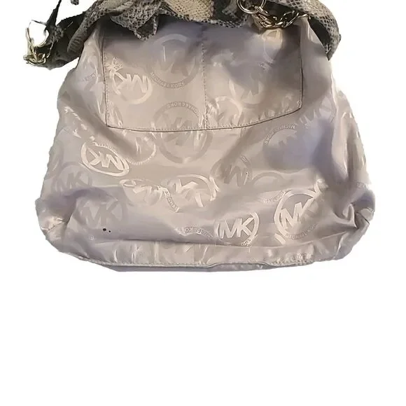 Michael Kors Python Embossed Leather Drawstring Bucket Tote Satchel Shoulder Bag - Picture 16 of 16